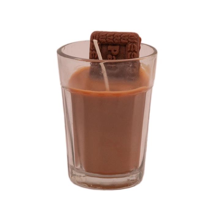 TEA GLASS CANDLE PARLE BISCUIT SCENTED PACK OF 1