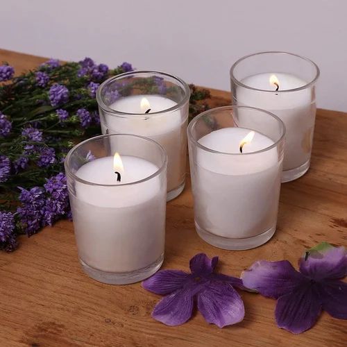 GLASS CANDLE JASMINE, PACK OF 3Pc