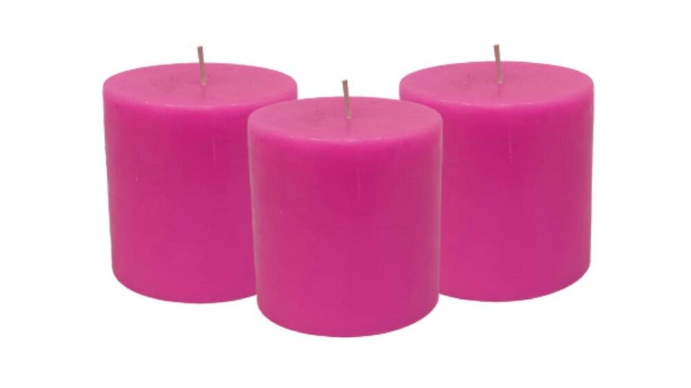 PILLAR CANDLE ENGLISH FRAGRANCE PACK OF 3Pc