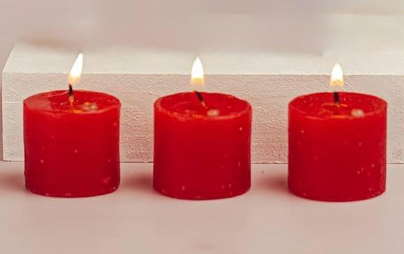 PILLAR CANDLE ENGLISH FRAGRANCE PACK OF 3Pc