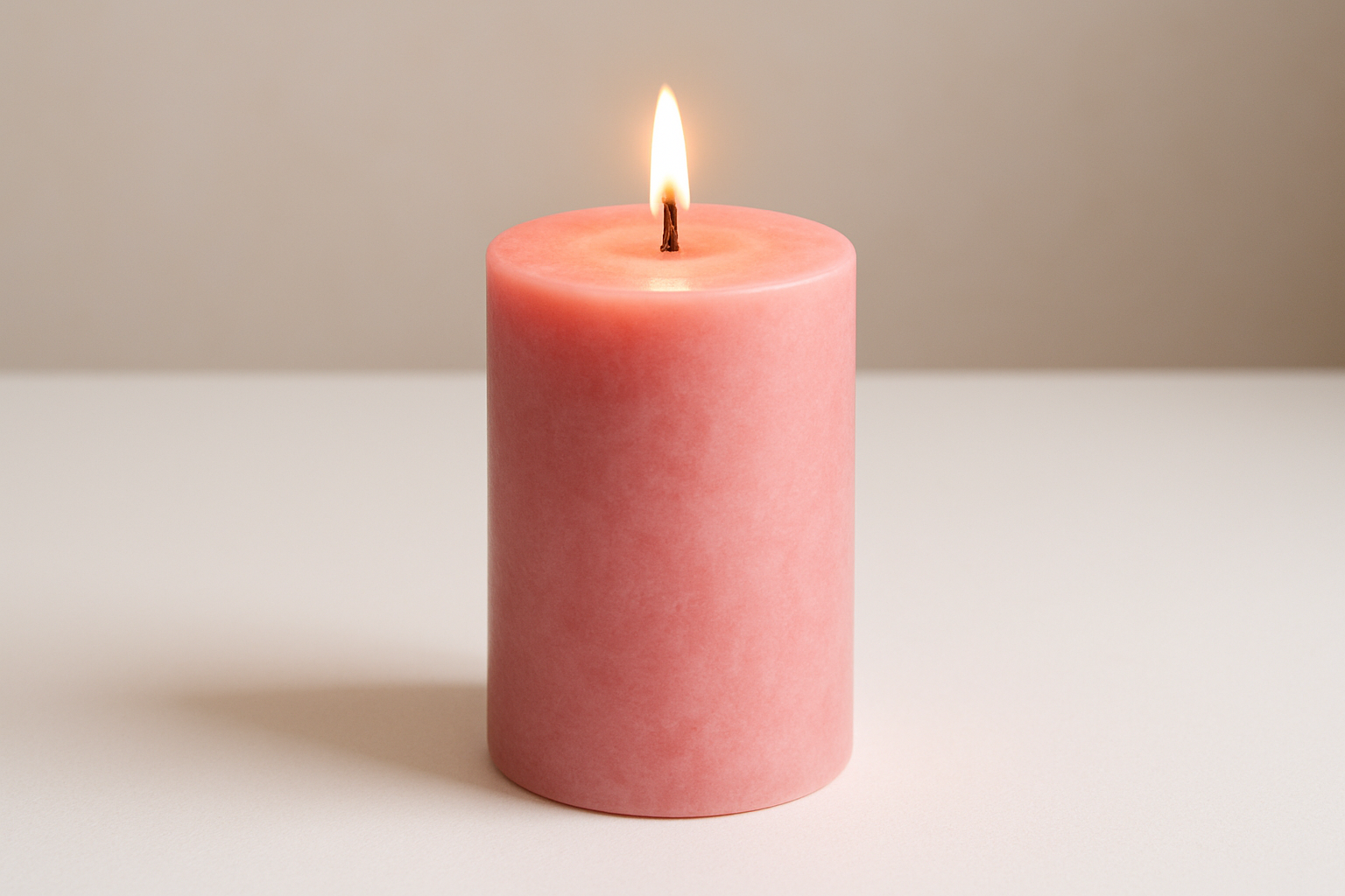 PINK PILLAR CANDLE